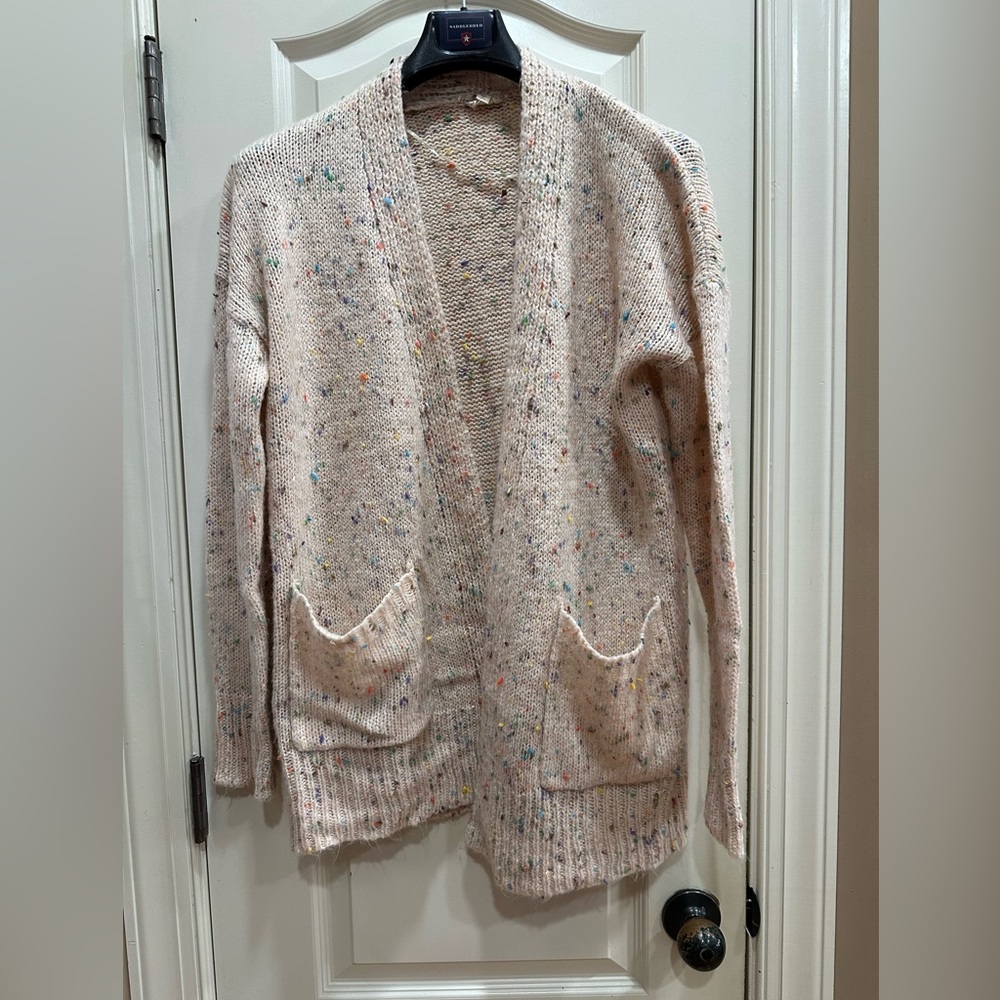Pink Speckled Cardigan